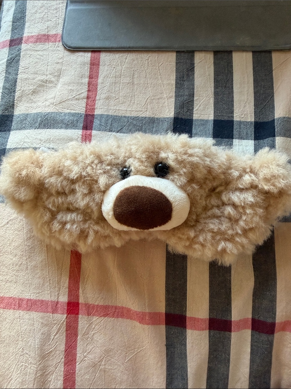 Plush Bear Eye Mask in Tan for Kids